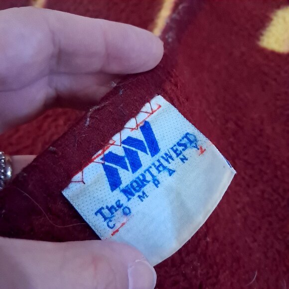 Vintage Washington Redskins throw Blanket Northwest Company acrylic Commanders - Picture 6 of 8